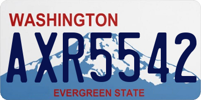 WA license plate AXR5542