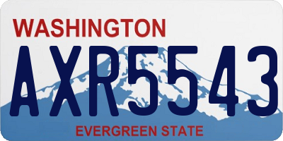 WA license plate AXR5543