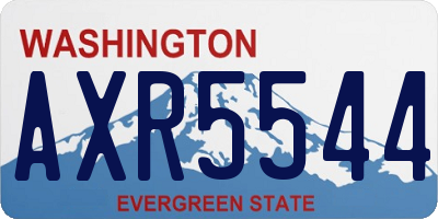 WA license plate AXR5544