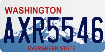 WA license plate AXR5546
