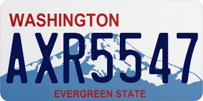 WA license plate AXR5547