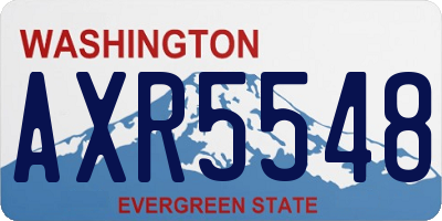 WA license plate AXR5548