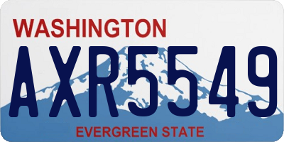 WA license plate AXR5549