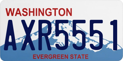 WA license plate AXR5551