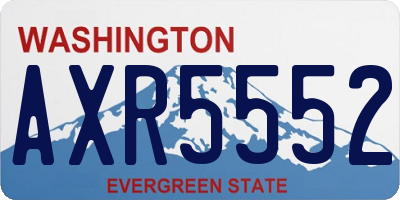 WA license plate AXR5552