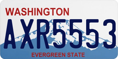 WA license plate AXR5553