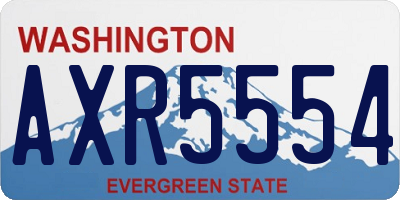 WA license plate AXR5554