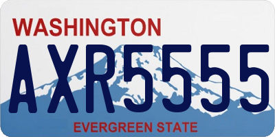 WA license plate AXR5555