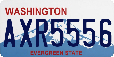 WA license plate AXR5556