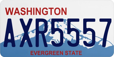 WA license plate AXR5557