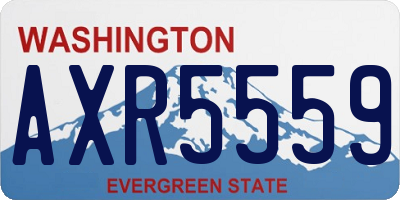 WA license plate AXR5559