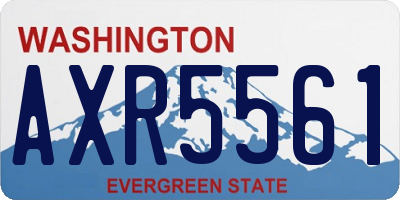 WA license plate AXR5561