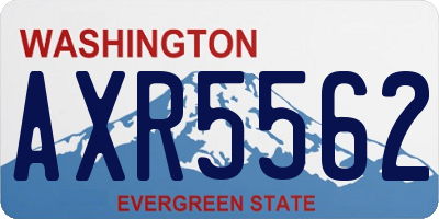 WA license plate AXR5562