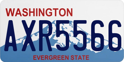 WA license plate AXR5566
