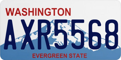 WA license plate AXR5568