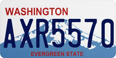 WA license plate AXR5570