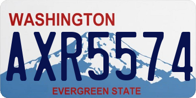WA license plate AXR5574