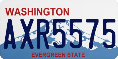 WA license plate AXR5575