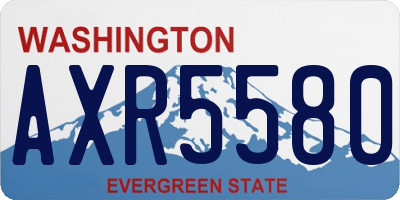 WA license plate AXR5580