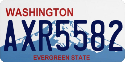 WA license plate AXR5582