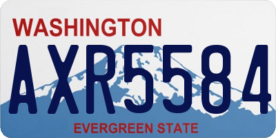 WA license plate AXR5584