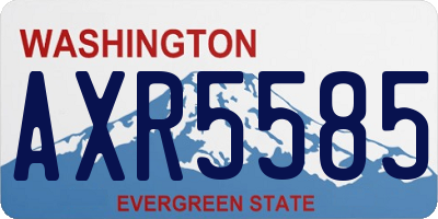 WA license plate AXR5585