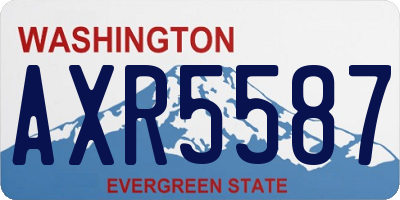 WA license plate AXR5587