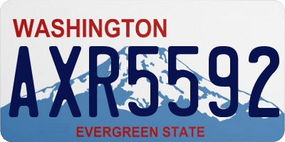 WA license plate AXR5592