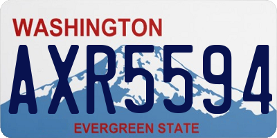 WA license plate AXR5594