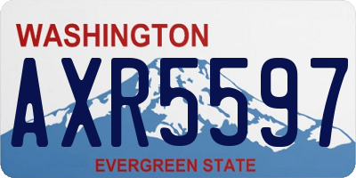 WA license plate AXR5597