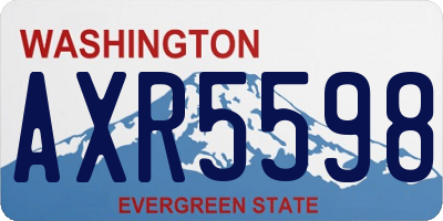 WA license plate AXR5598