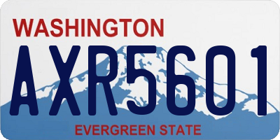 WA license plate AXR5601