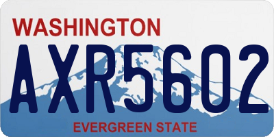 WA license plate AXR5602