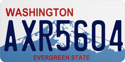 WA license plate AXR5604