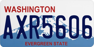 WA license plate AXR5606