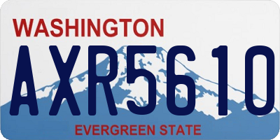 WA license plate AXR5610
