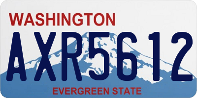 WA license plate AXR5612