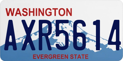 WA license plate AXR5614