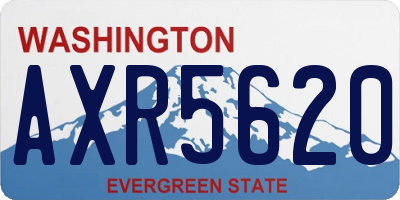 WA license plate AXR5620