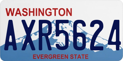 WA license plate AXR5624