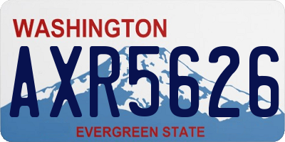 WA license plate AXR5626