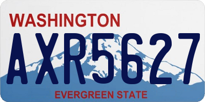WA license plate AXR5627