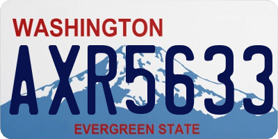 WA license plate AXR5633