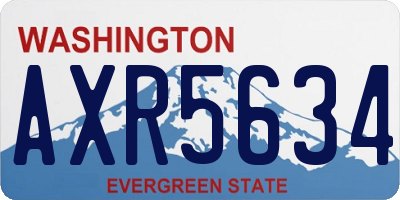 WA license plate AXR5634