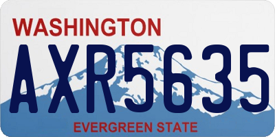 WA license plate AXR5635