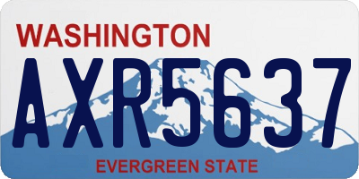 WA license plate AXR5637