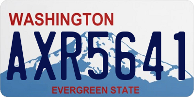 WA license plate AXR5641