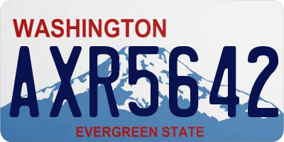 WA license plate AXR5642