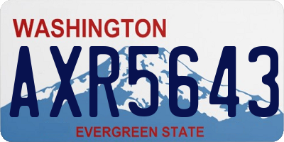 WA license plate AXR5643