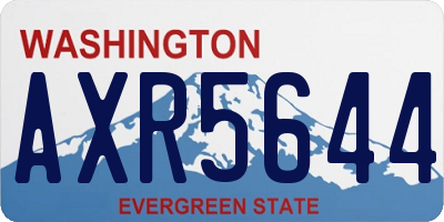 WA license plate AXR5644